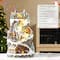 Glitzhome® 15.5" Lighted Christmas Skiing Moutain Resin Village with Movement and Music